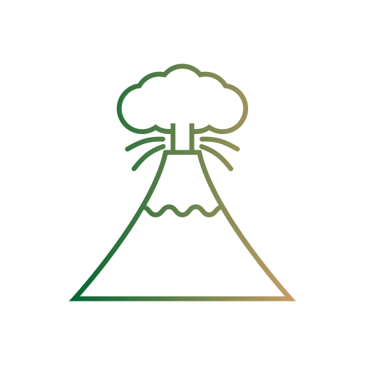 火山の噴火 Generic gradient outline icon