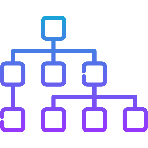 Иерархическая структура Generic gradient outline иконка