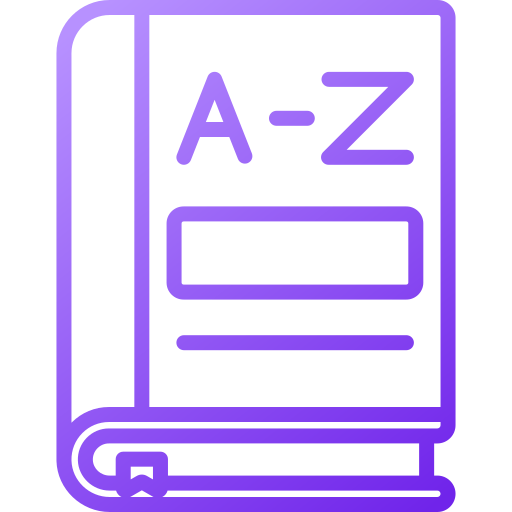 słownik Generic gradient outline ikona