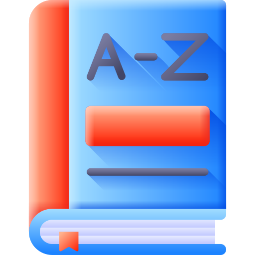 Dictionary Generic gradient fill icon