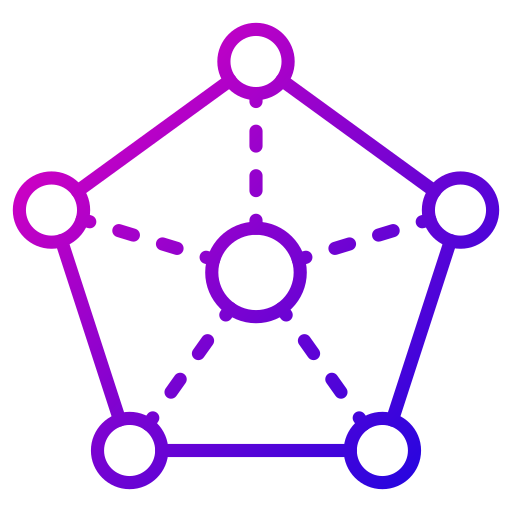connessione Generic gradient outline icona