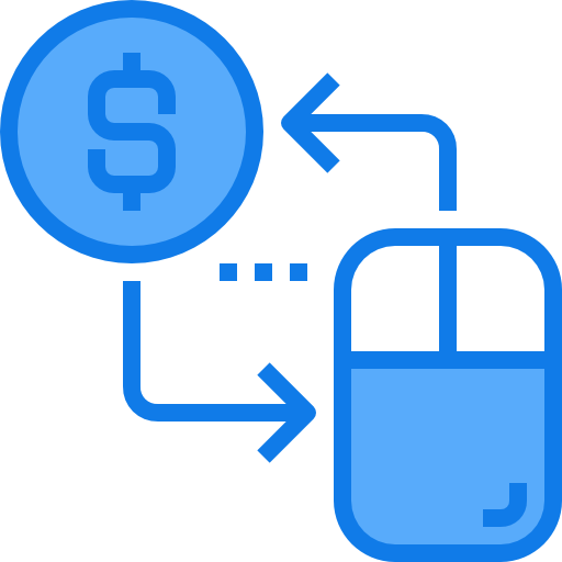 Online payment Justicon Blue icon