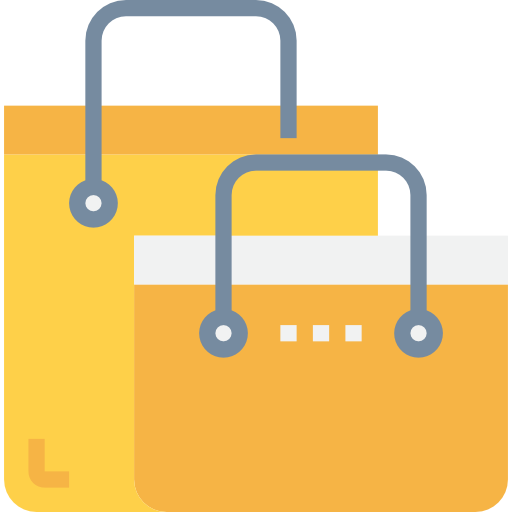 Shopping bag Justicon Flat icon