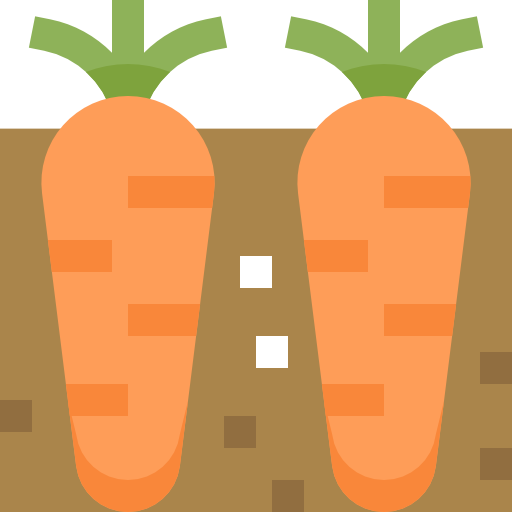 les carottes Pixelmeetup Flat Icône