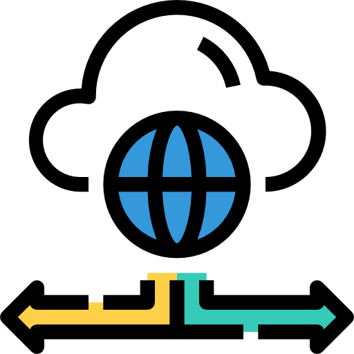 computación en la nube Justicon Lineal Color icono