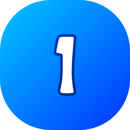 Number 1 Generic gradient lineal-color icon