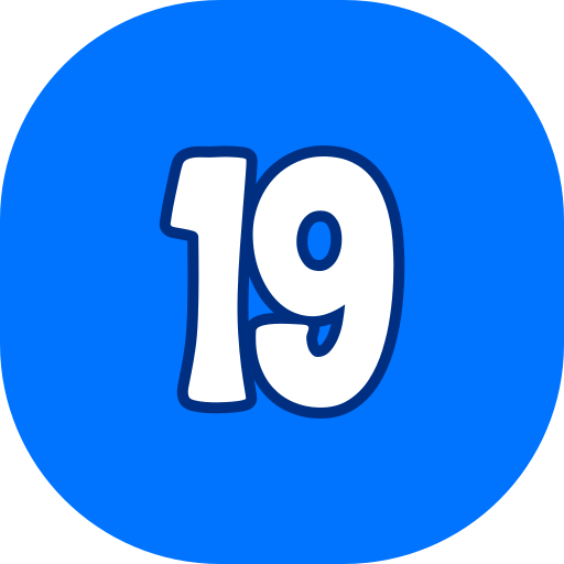 numéro 19 Generic color lineal-color Icône