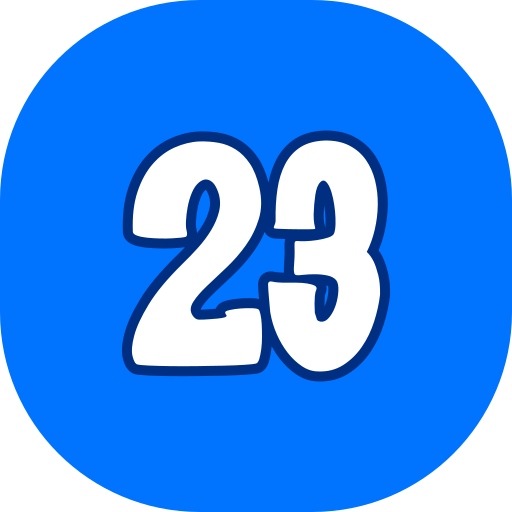 Number 23 Generic color lineal-color icon