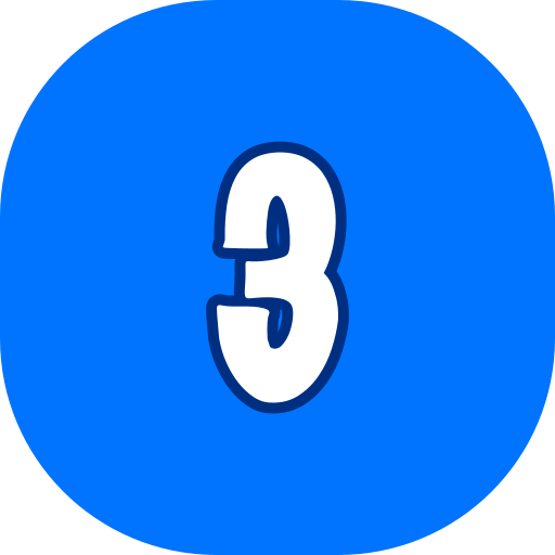 numero 3 Generic color lineal-color icono