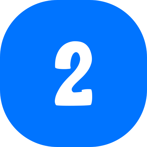 numer 2 Generic color fill ikona
