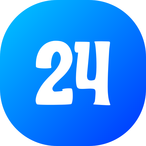 Number 24 Generic gradient fill icon