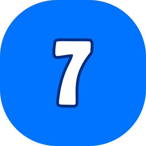 numero 7 Generic color lineal-color icono