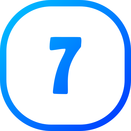 numero 7 Generic gradient fill icono
