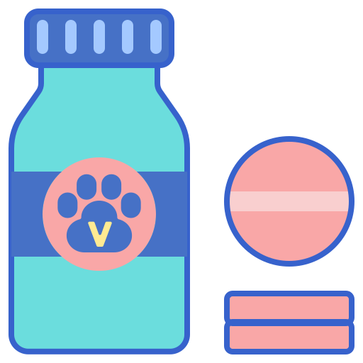 Pet vitamins Generic color lineal-color icon