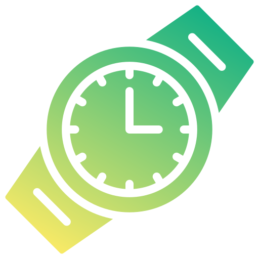 reloj de pulsera Generic gradient fill icono