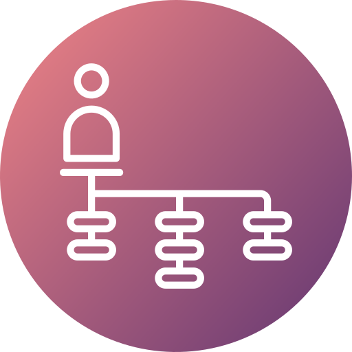 schemat organizacyjny Generic gradient fill ikona