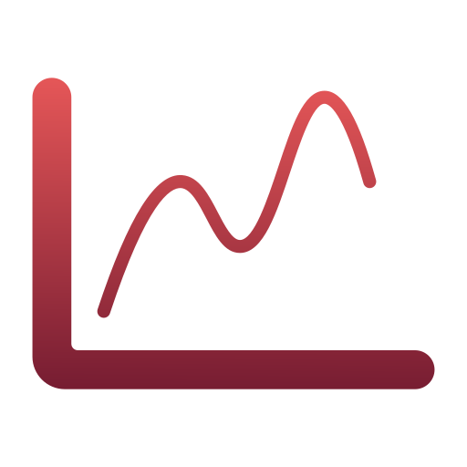 gráfico de líneas Generic gradient fill icono