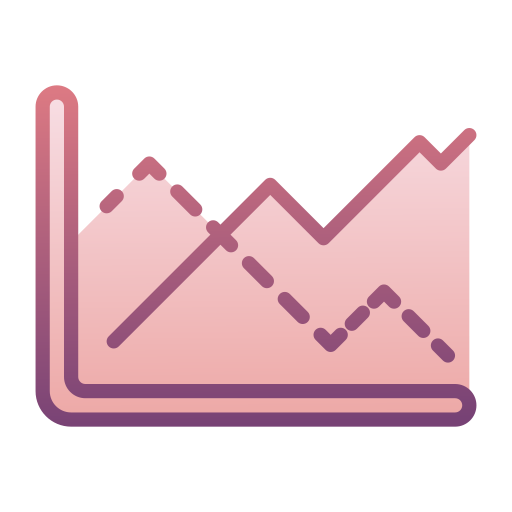 grafico a linee Generic gradient lineal-color icona