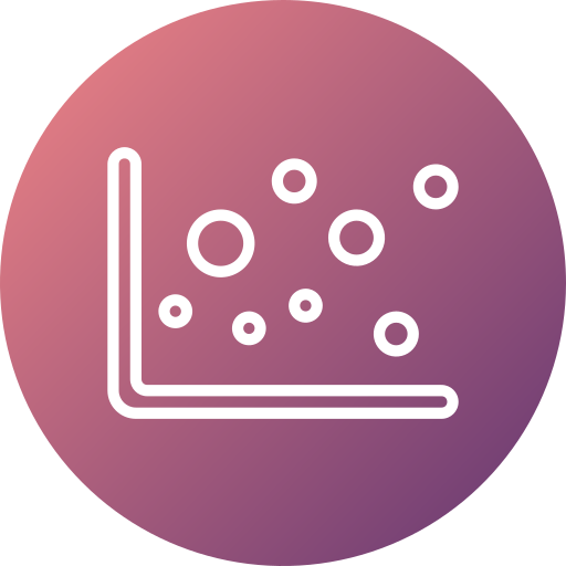 Scatter graph Generic gradient fill icon