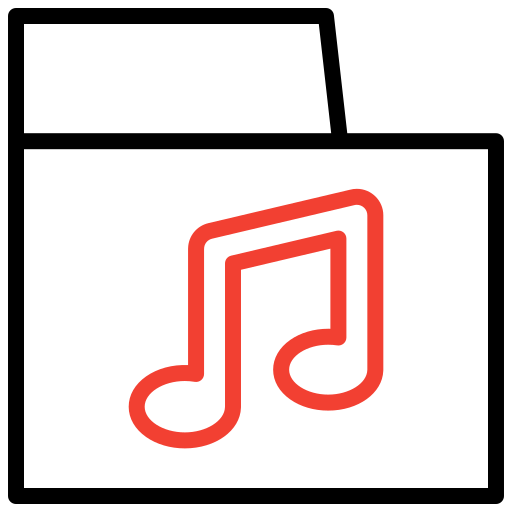 Folder music Generic color outline icon