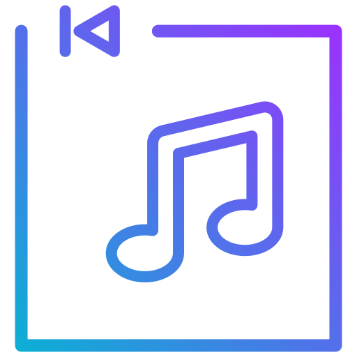音楽 Generic gradient outline icon