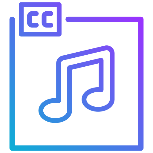 muziek Generic gradient outline icoon