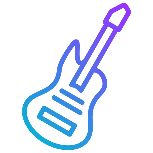 elektrische gitaar Generic gradient outline icoon
