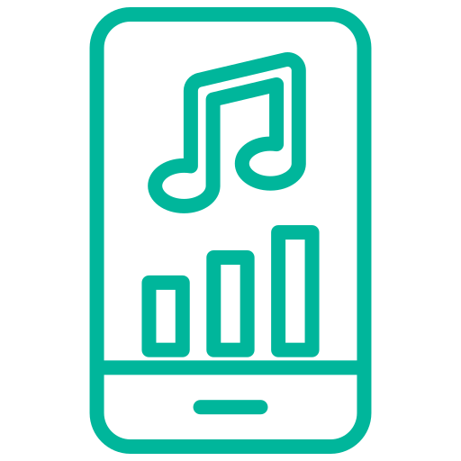 muziek-app Generic color outline icoon
