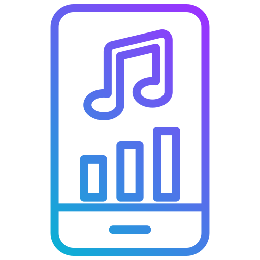 muziek-app Generic gradient outline icoon