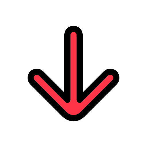 flecha hacia abajo Generic color lineal-color icono