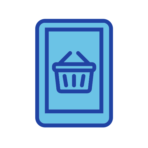 Mobile shopping app Generic color lineal-color icon