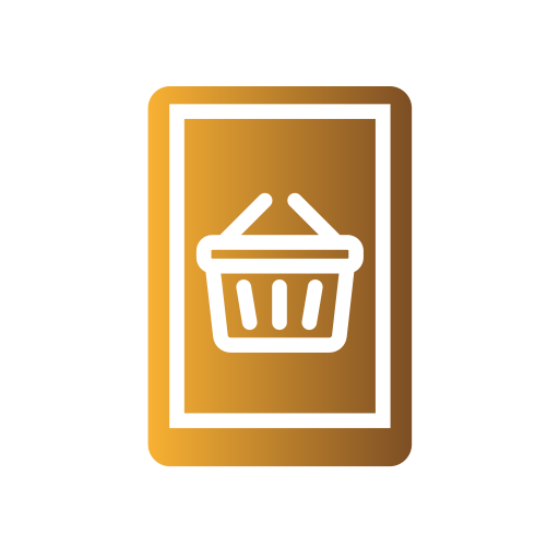 Mobile shopping app Generic gradient fill icon