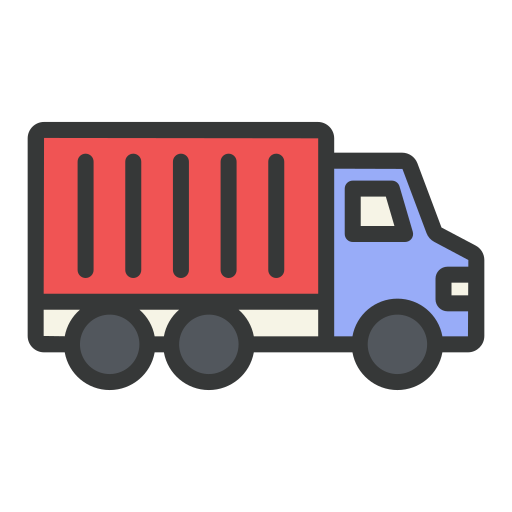 Container truck Generic color lineal-color icon