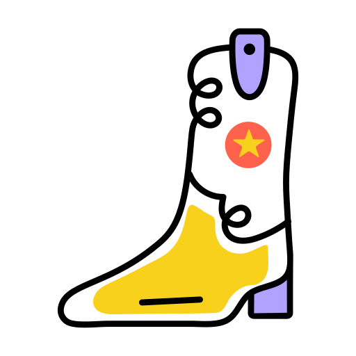 Cowboy boot Generic color lineal-color icon