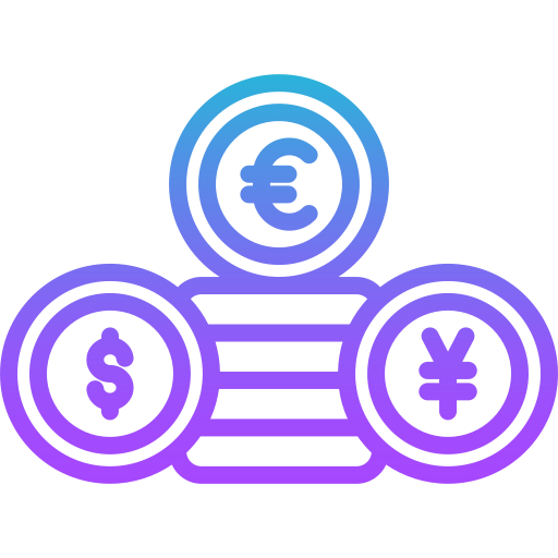 valuta's Generic gradient outline icoon