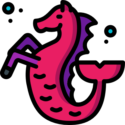 Seahorses Basic Miscellany Lineal Color icon