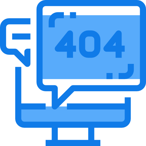 Error 404 Justicon Blue icon