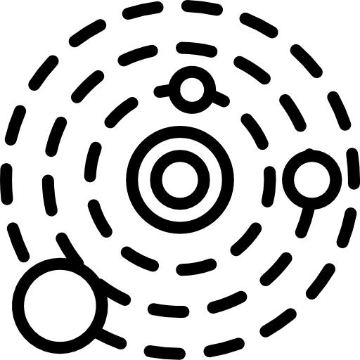 układ słoneczny Basic Miscellany Lineal ikona