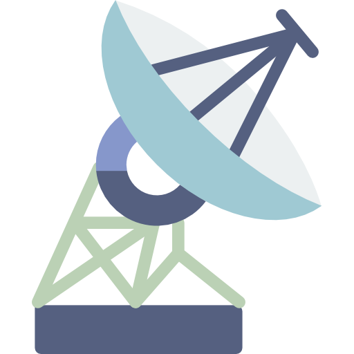 Satellite dish Basic Miscellany Flat icon