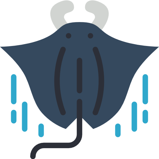 Manta ray Basic Miscellany Flat icon