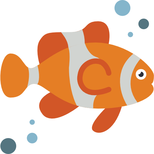 Clownfish Basic Miscellany Flat icon