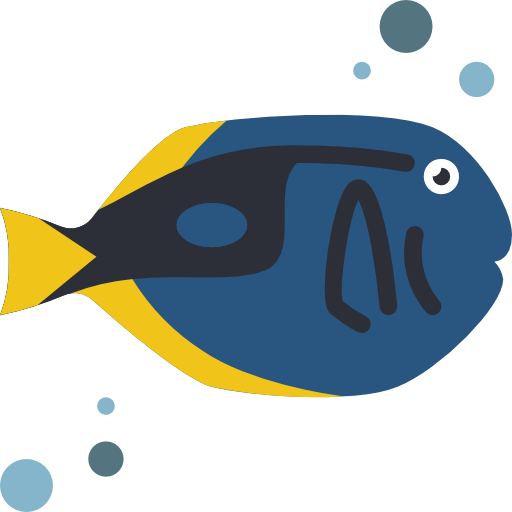 Surgeon fish Basic Miscellany Flat icon