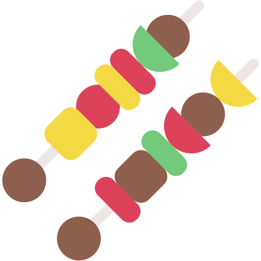 Skewers Generic color fill icon