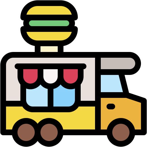 ciężarówka z żywnością Generic color lineal-color ikona