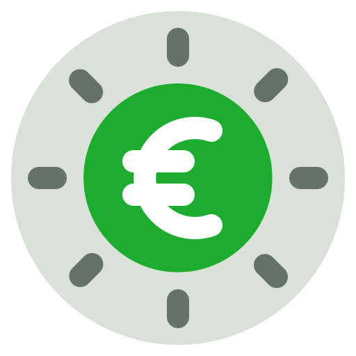 Евро монета Generic color fill иконка