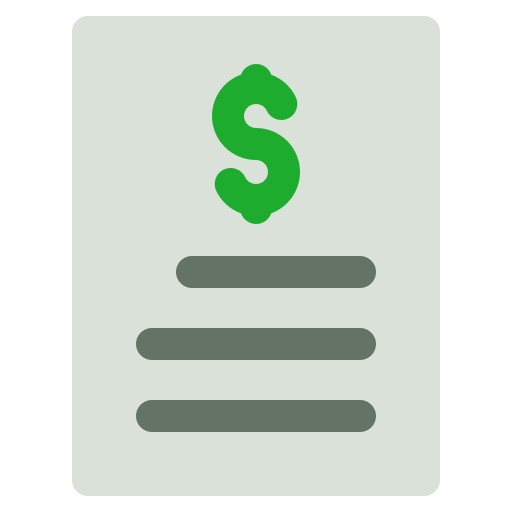 Financial document Generic color fill icon
