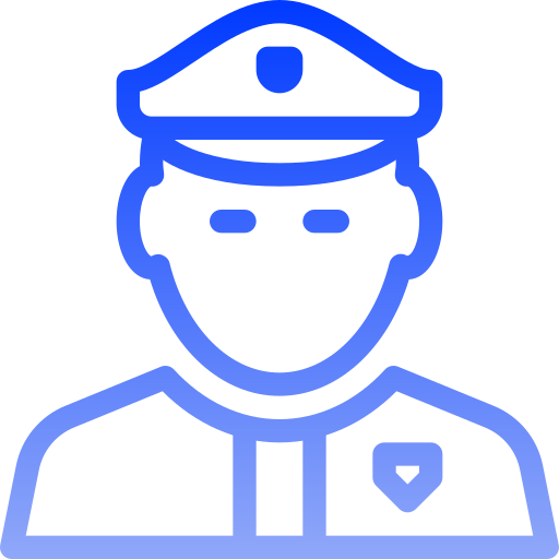 polizia stradale Generic gradient outline icona