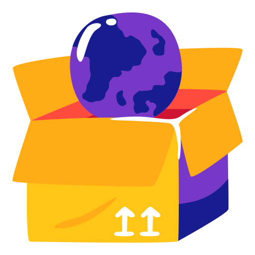 scatola aperta Generic color fill icona