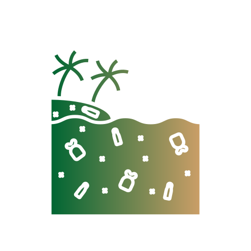 la contaminación del agua Generic gradient fill icono