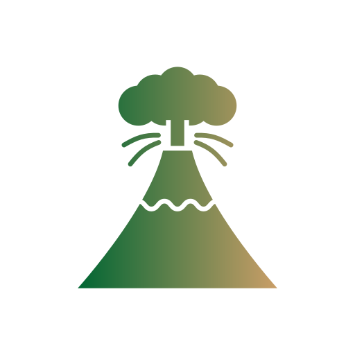 erupcja wulkanu Generic gradient fill ikona